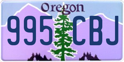 OR license plate 995CBJ