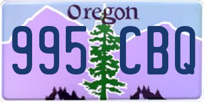 OR license plate 995CBQ