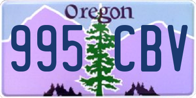 OR license plate 995CBV