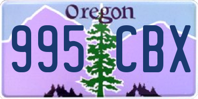 OR license plate 995CBX