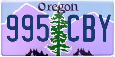 OR license plate 995CBY