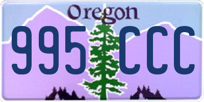 OR license plate 995CCC