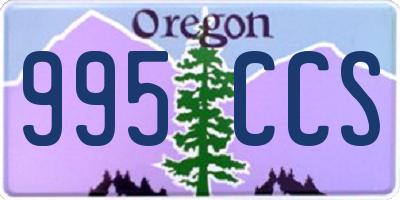 OR license plate 995CCS