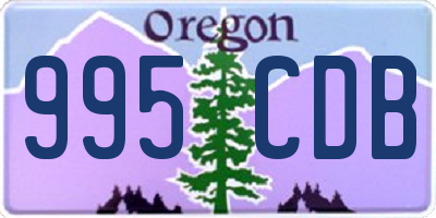OR license plate 995CDB