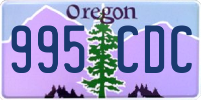 OR license plate 995CDC
