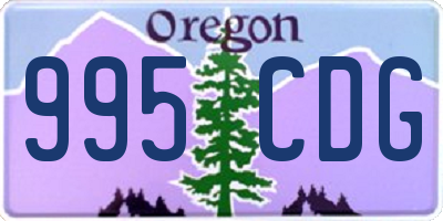 OR license plate 995CDG