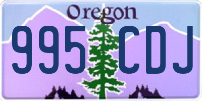 OR license plate 995CDJ