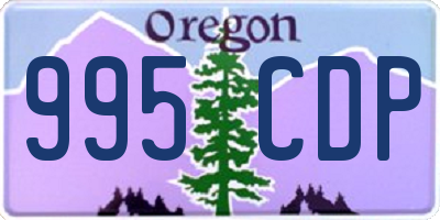 OR license plate 995CDP
