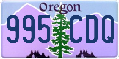 OR license plate 995CDQ