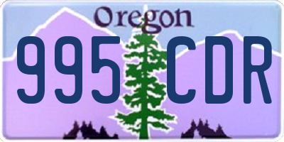 OR license plate 995CDR