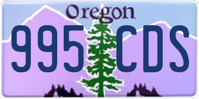 OR license plate 995CDS