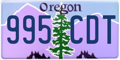 OR license plate 995CDT