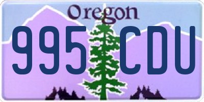 OR license plate 995CDU