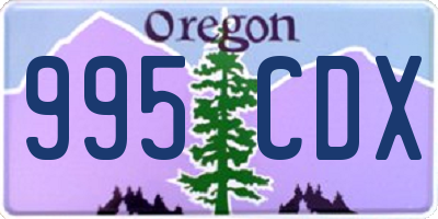 OR license plate 995CDX