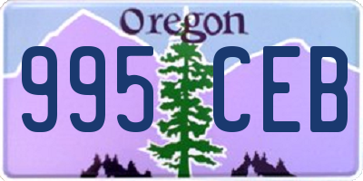 OR license plate 995CEB