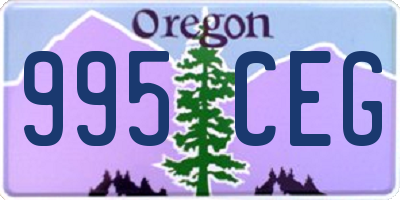 OR license plate 995CEG
