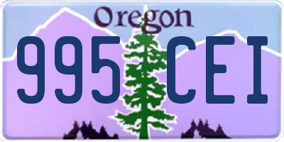 OR license plate 995CEI