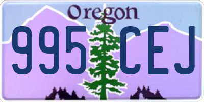 OR license plate 995CEJ