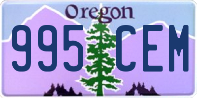 OR license plate 995CEM