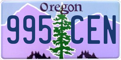 OR license plate 995CEN