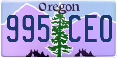 OR license plate 995CEO