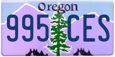 OR license plate 995CES