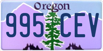 OR license plate 995CEV