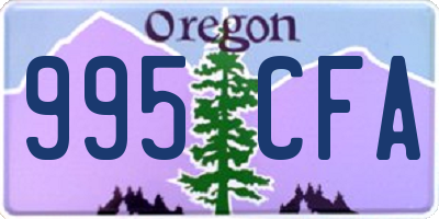 OR license plate 995CFA
