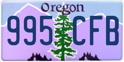 OR license plate 995CFB