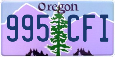 OR license plate 995CFI