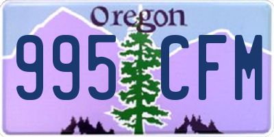 OR license plate 995CFM