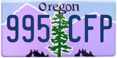 OR license plate 995CFP
