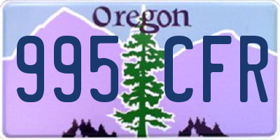 OR license plate 995CFR