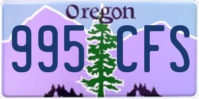 OR license plate 995CFS