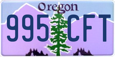 OR license plate 995CFT