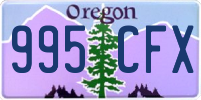 OR license plate 995CFX