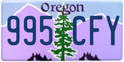 OR license plate 995CFY
