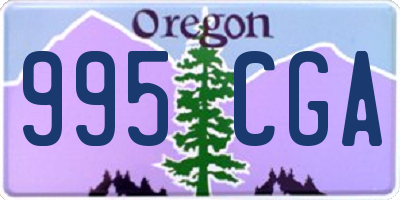 OR license plate 995CGA