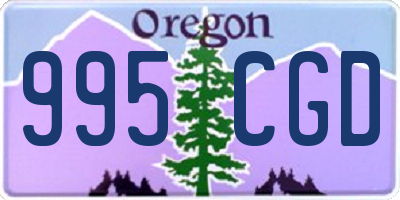 OR license plate 995CGD
