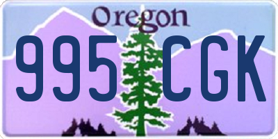OR license plate 995CGK