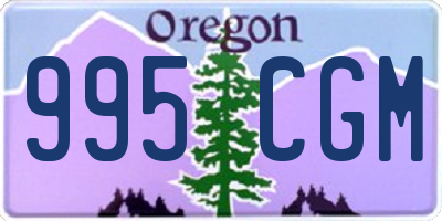 OR license plate 995CGM