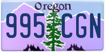 OR license plate 995CGN