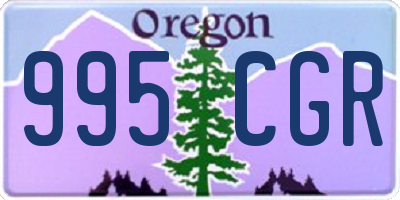 OR license plate 995CGR