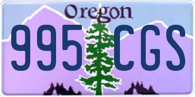 OR license plate 995CGS
