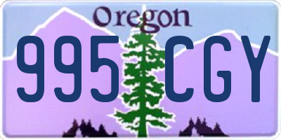 OR license plate 995CGY