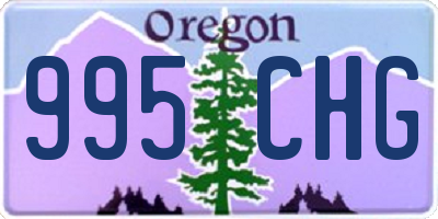 OR license plate 995CHG