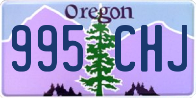 OR license plate 995CHJ