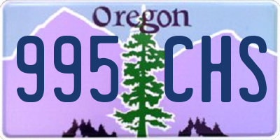 OR license plate 995CHS