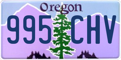 OR license plate 995CHV
