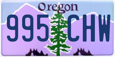 OR license plate 995CHW